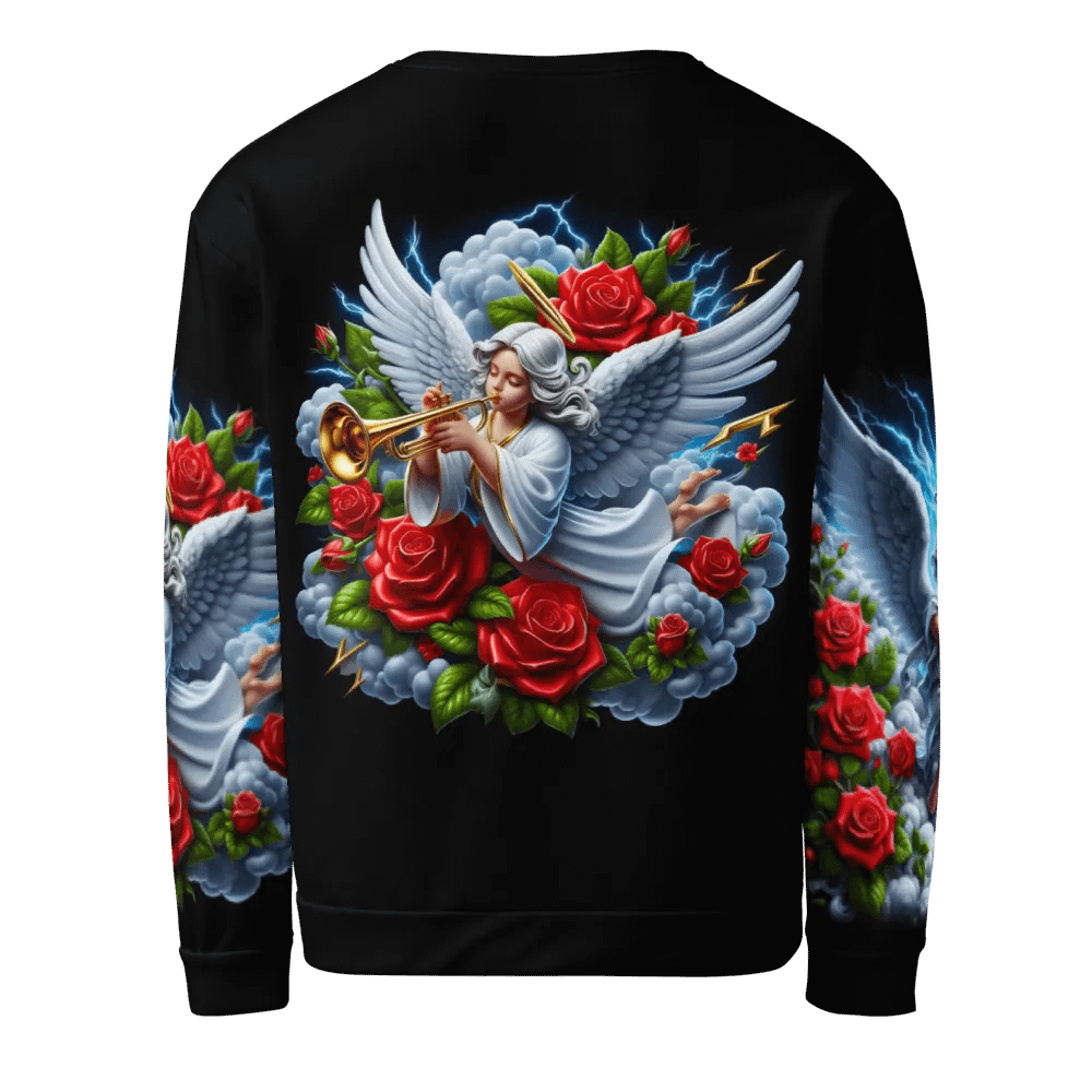 Angels making Music with a Trumpet - All-Over Unisex Sweatshirt #36 product image (2)