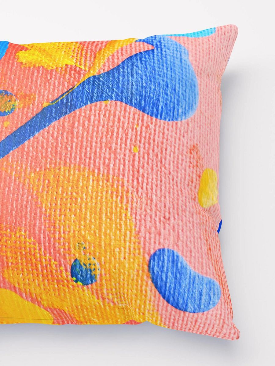 Orange, Blue and Yellow Color Splash Pillow product image (4)