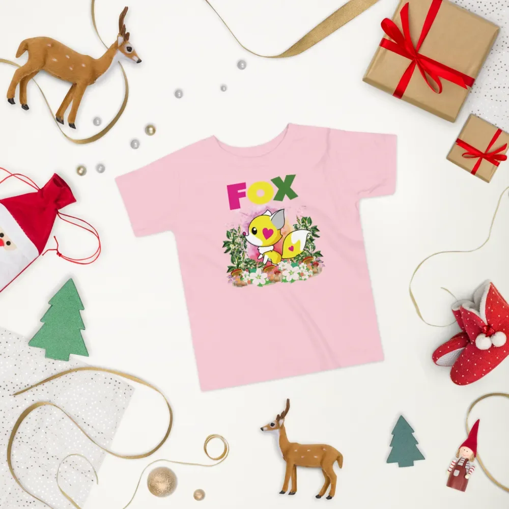 Fox Colorful Funny Cute Bella +Canvas Toddler T-Shirt – Funny Shirt & Gift for Kids product image (4)