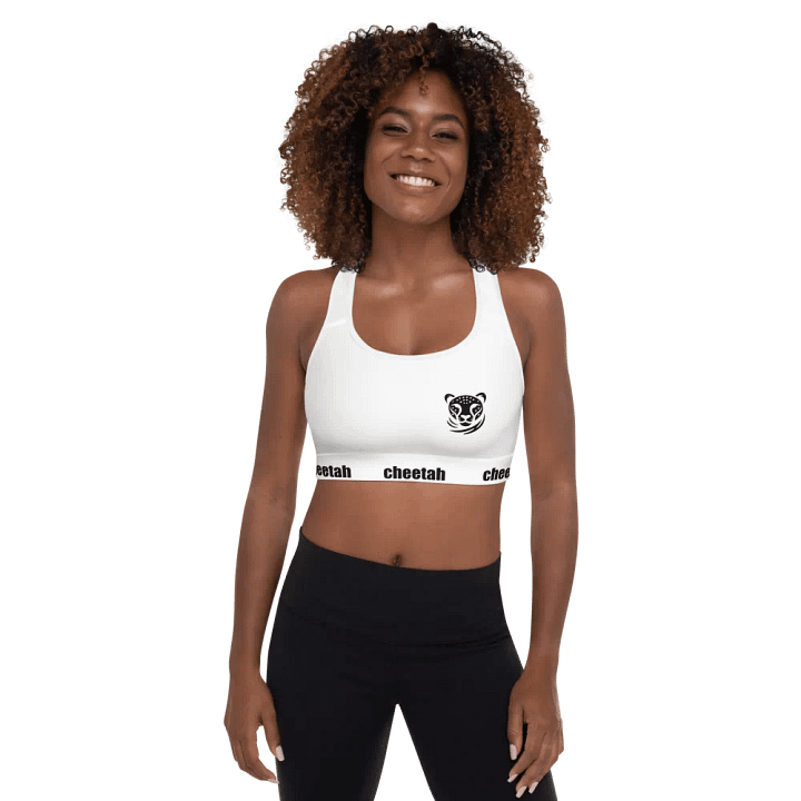 cheetah sports bra white product image (1)