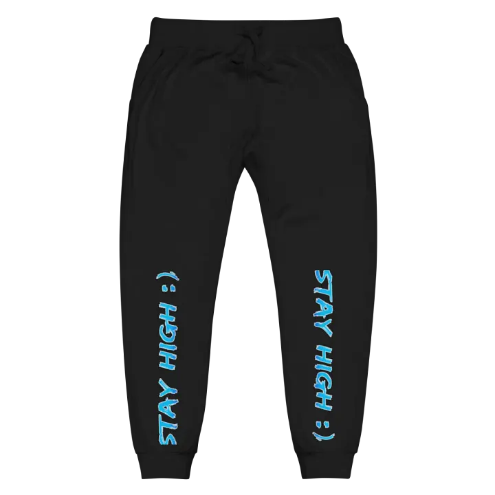 Cotton Heritage Stay High Unisex Fleece Sweatpants (Blue Gradient Text) product image (1)