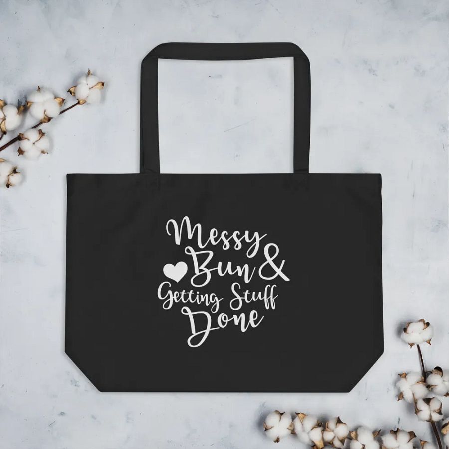 Messy Bun Organic Tote product image (3)