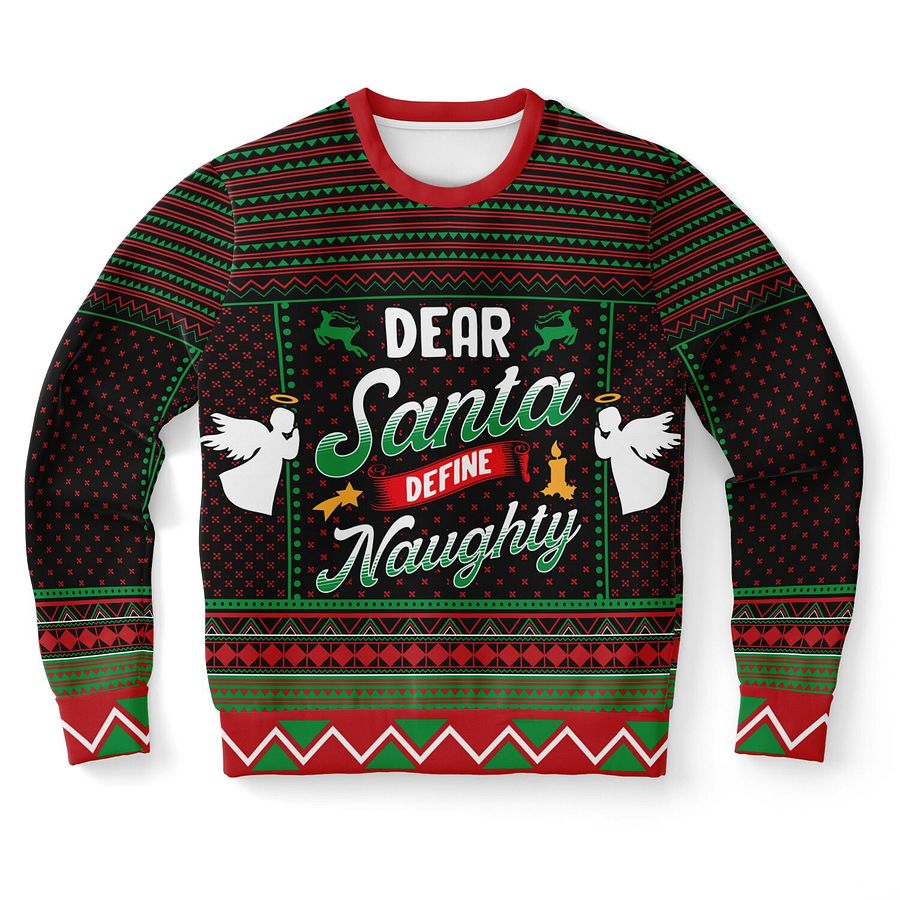 "Dear Santa Define Naughty" Christmas Sweatshirt | Funny Holiday Sweater | Christmas Party Outfit product image (9)
