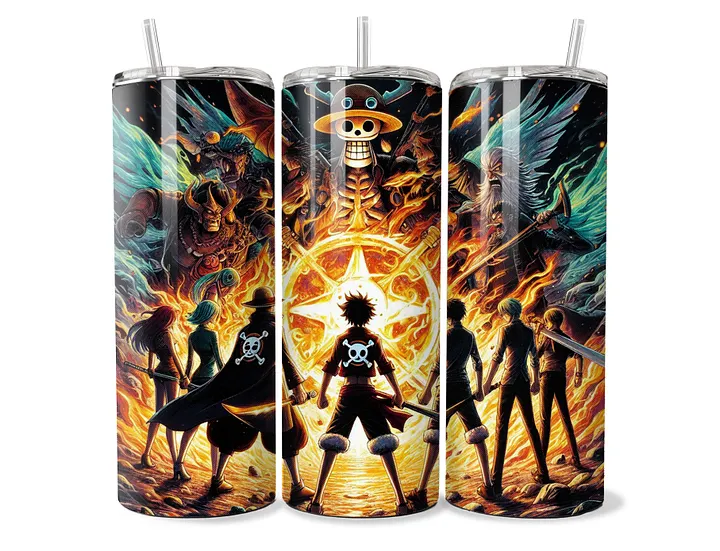 One Piece Straw Hat Crew vs Yonko Tumbler - 20oz Stainless Steel product image (1)