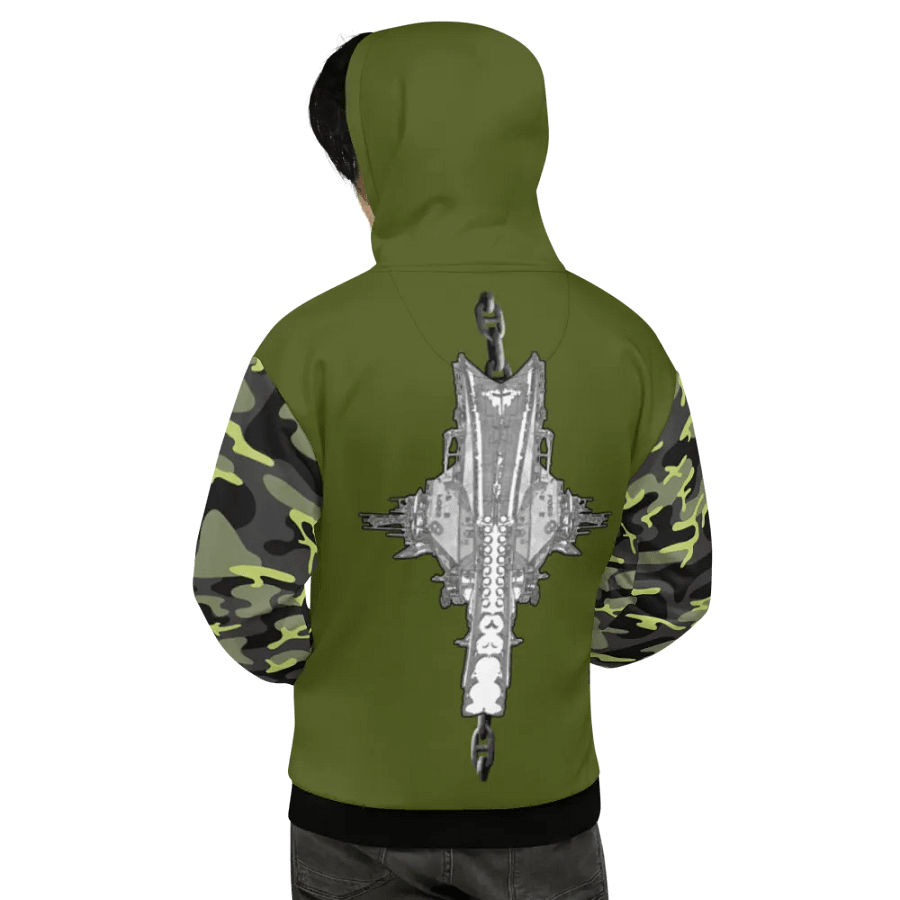 Camouflage & Green Foss double tug Sketch Hoodie product image (7)