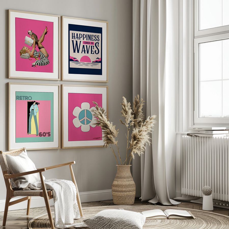 Pin-Up Girl Retro Gallery Wall Set of 8 DIGITAL Prints product image (3)