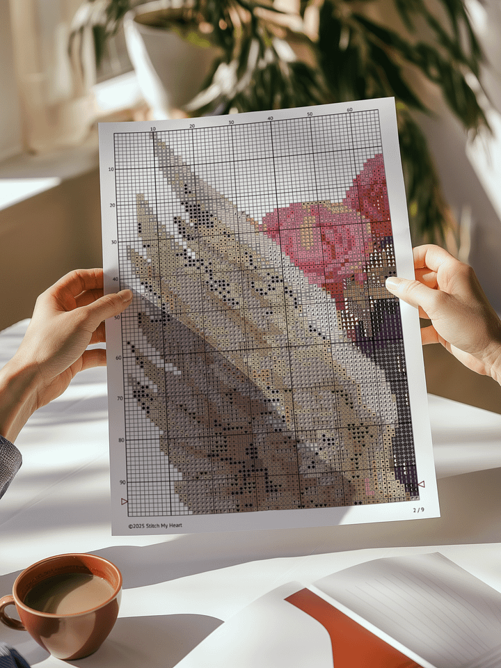Baby Rose Angel Cross Stitch Pattern product image (2)
