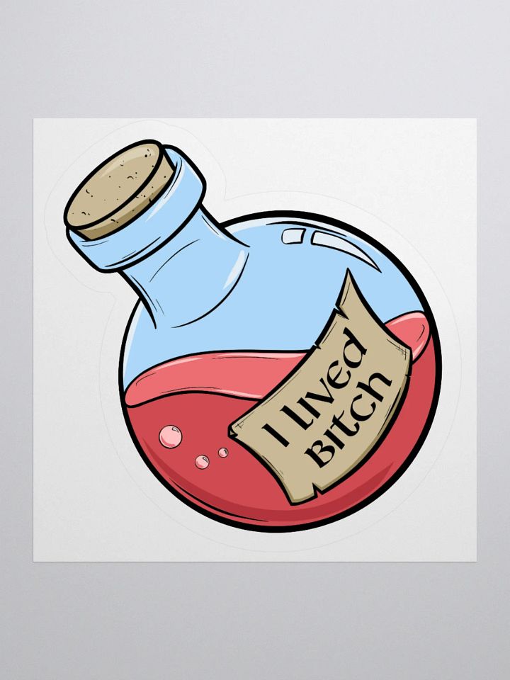 "I Lived B" - 3" Health Potion Sticker product image (1)
