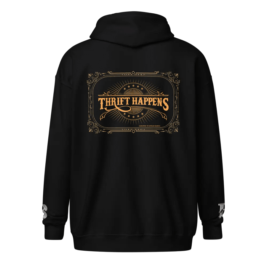 THRIFT HAPPENS (Zipper Hoodie - Dark) product image (2)