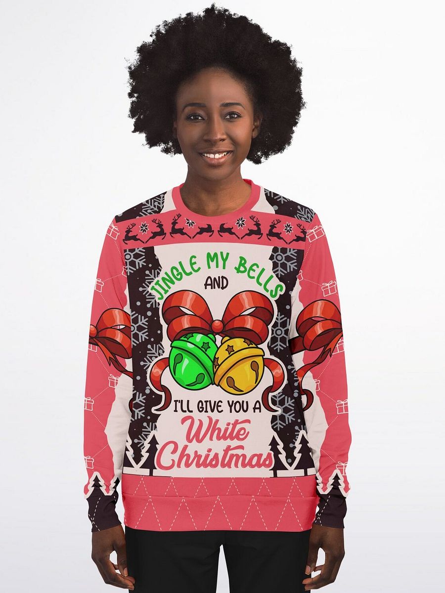 “Jingle My Bells” Funny Holiday Sweatshirt | Naughty White Christmas Holiday Jumper | Adult Humor Party Outfit product image (5)
