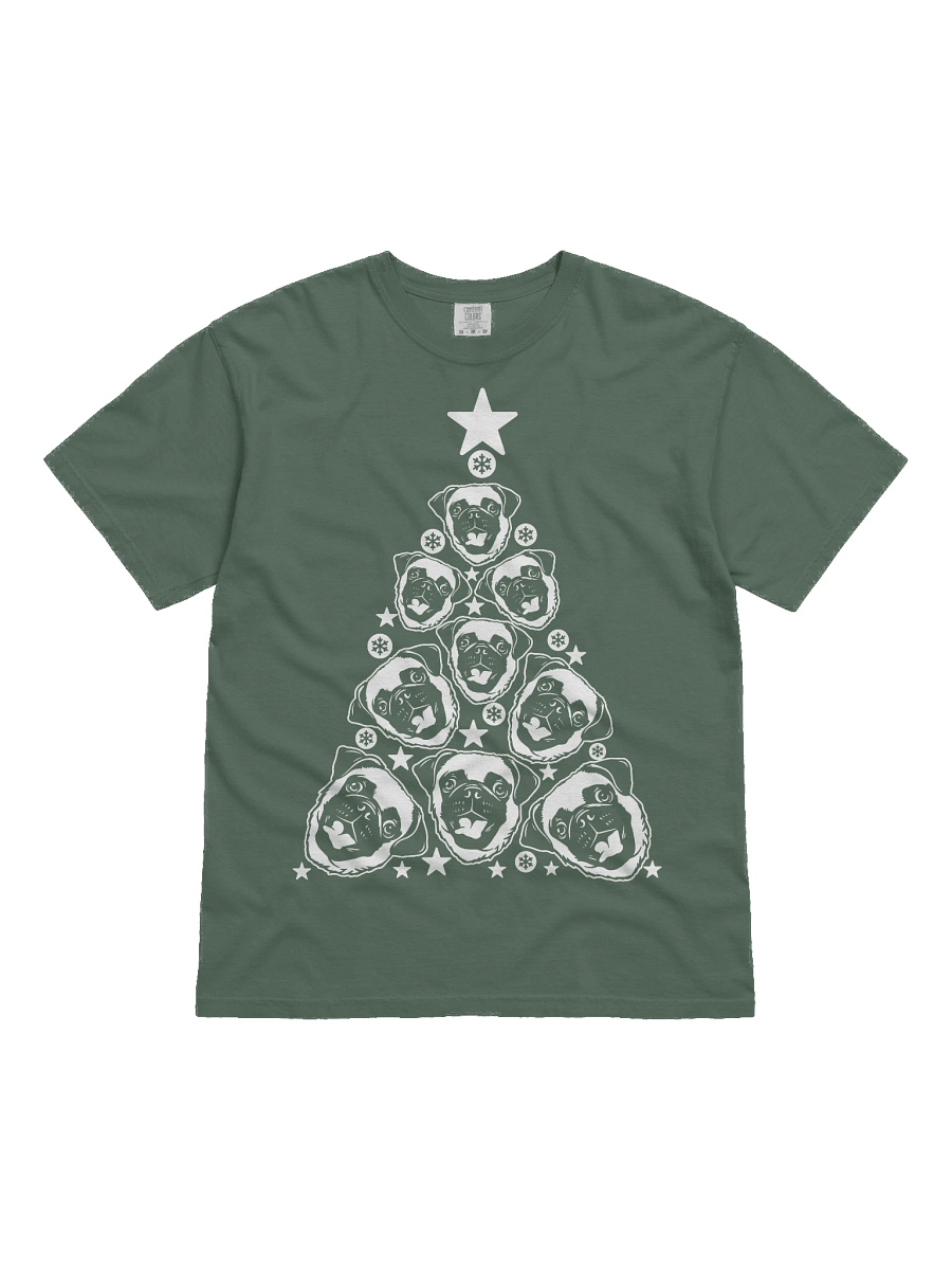 Pug(2) Christmas Tree T-Shirt product image (21)