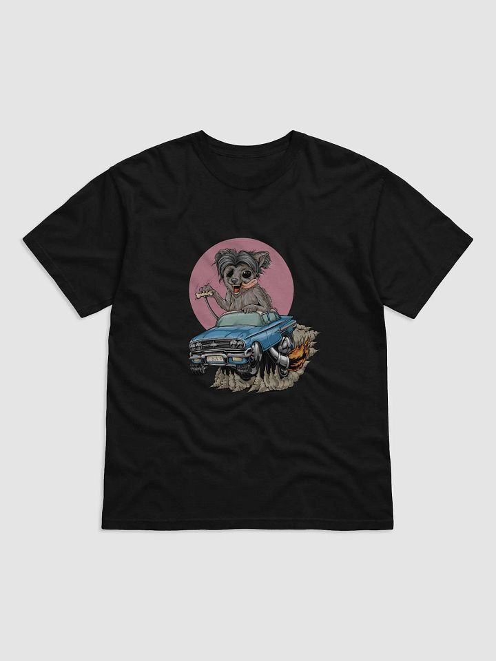 Roscoe the dog driving the 1960 Chevy Comfort Colors Garment-Dyed Heavyweight T-Shirt by Comfort Colors product image (1)