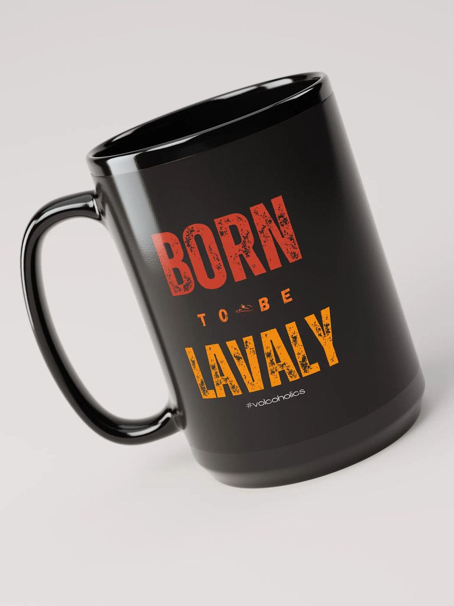 Lava-Inspired Black Glossy Mug product image (3)