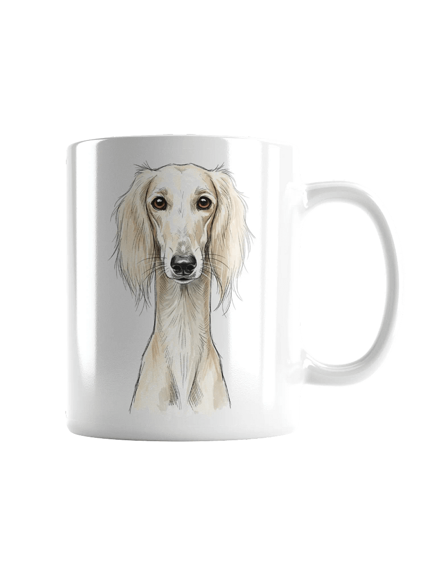 Saluki Dog Sketchy ish Art Chic Small Ceramic Mug product image (3)