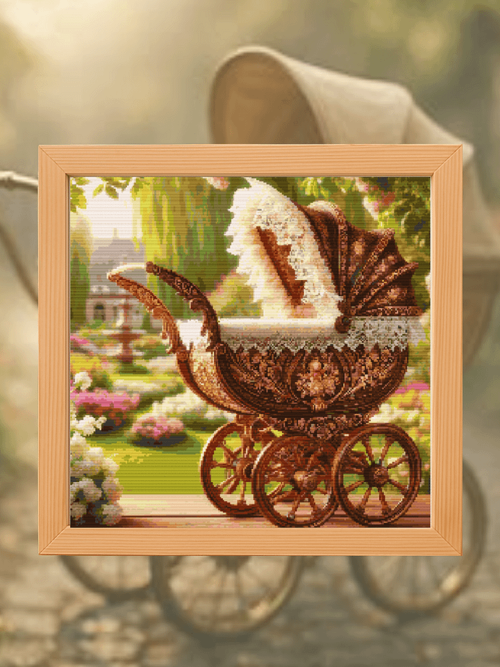 Vintage Pram Cross Stitch Pattern product image (1)