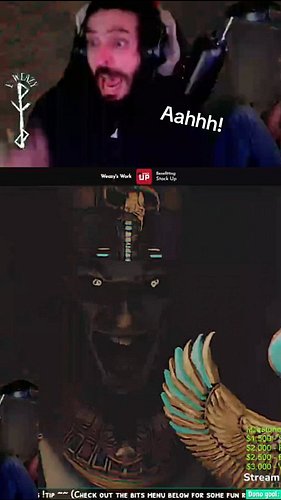 I got SO SCARED!! #funny #streamer #gaming #horror #scary #couple