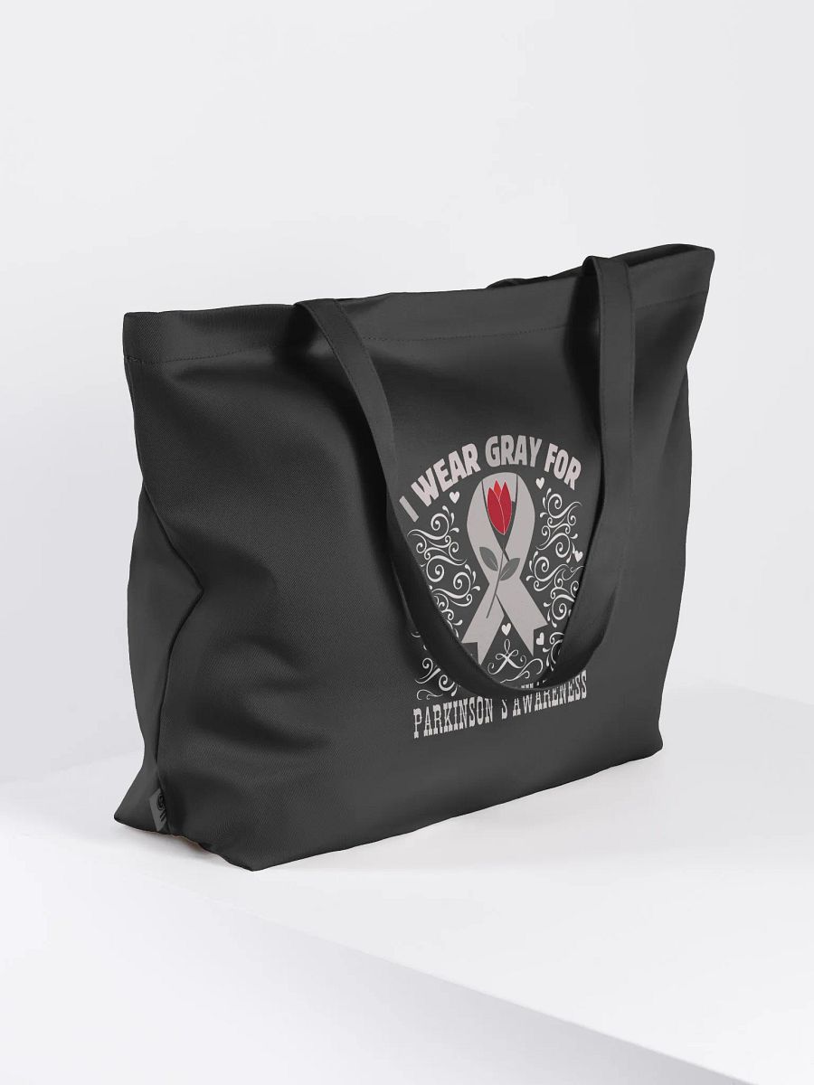 I Wear Gray For Parkinson`s Awareness, Flourish Eco Tote Bag product image (2)