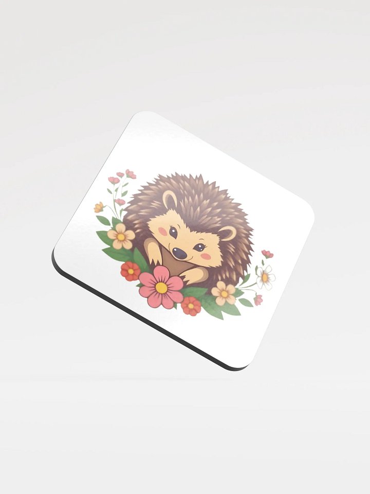 Floral Hedgehog Cork Coaster product image (2)