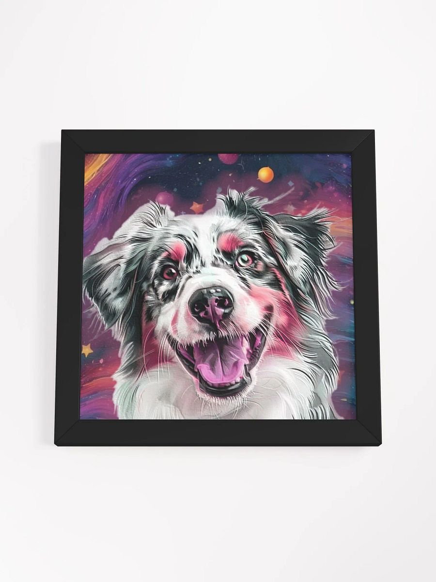 Blue Merle Australian Shepherd Cosmic Colors Framed Wall Art product image (31)