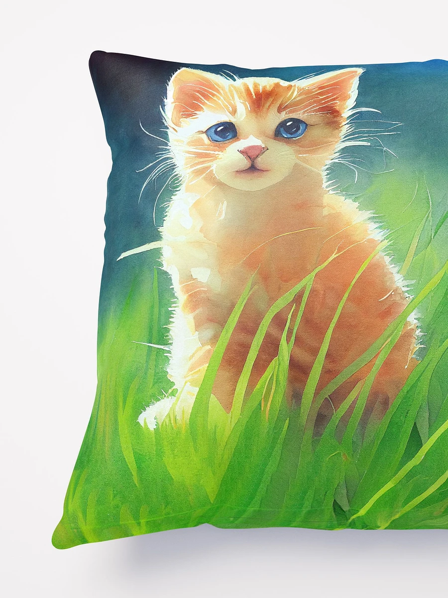 Kitten In The Grass - Ginger Cat Throw Pillow product image (4)