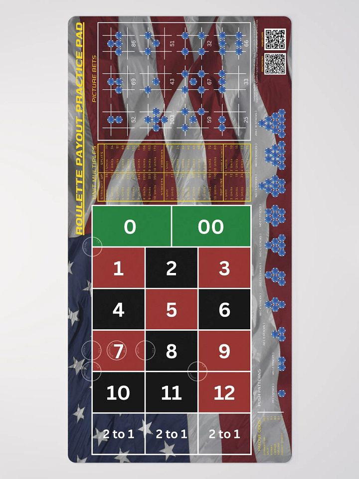 Roulette Payout Practice Pad - US Flag product image (2)