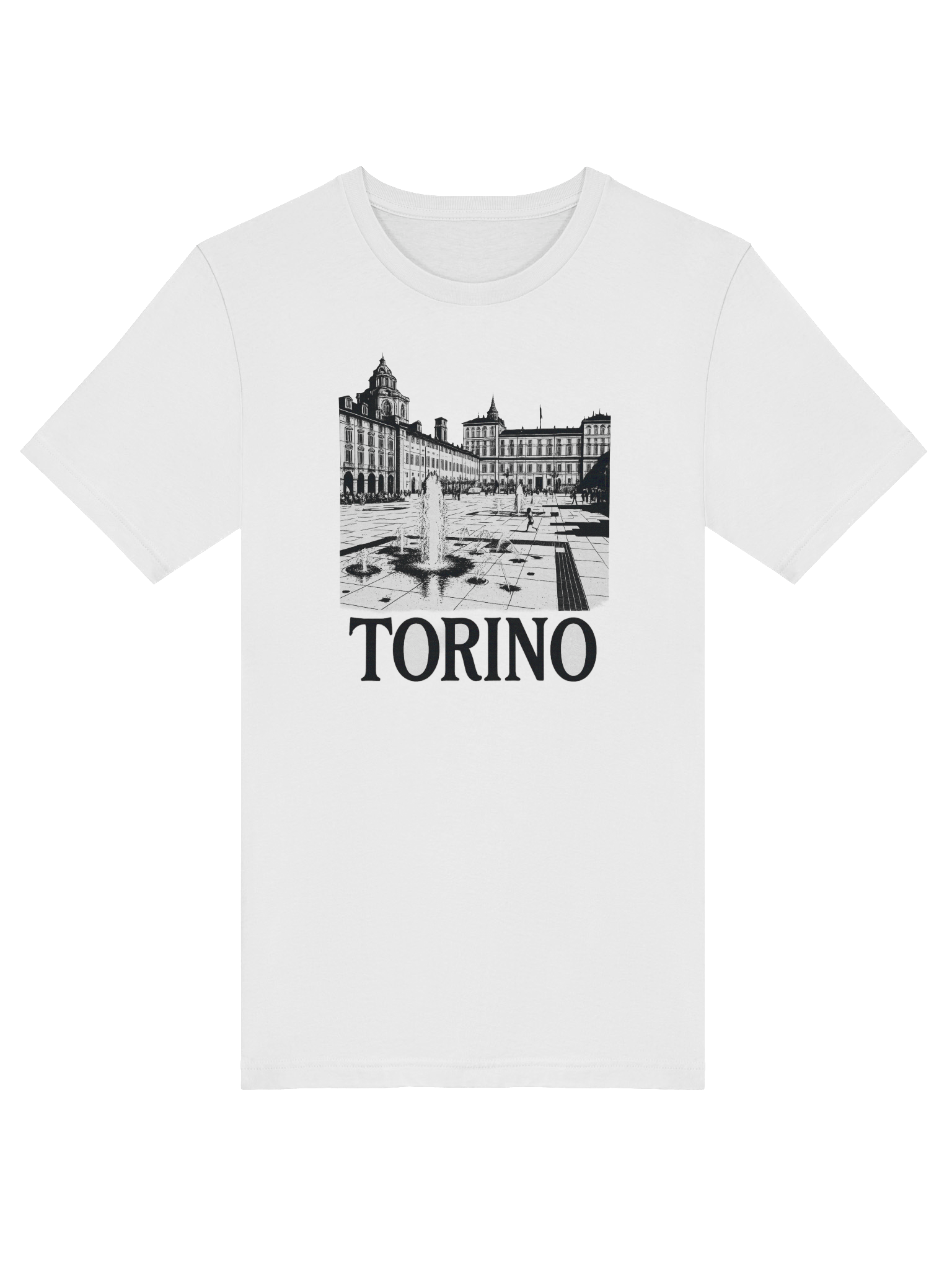 Torino T-Shirt – Piazza Castello Black & White Graphic product image (4)