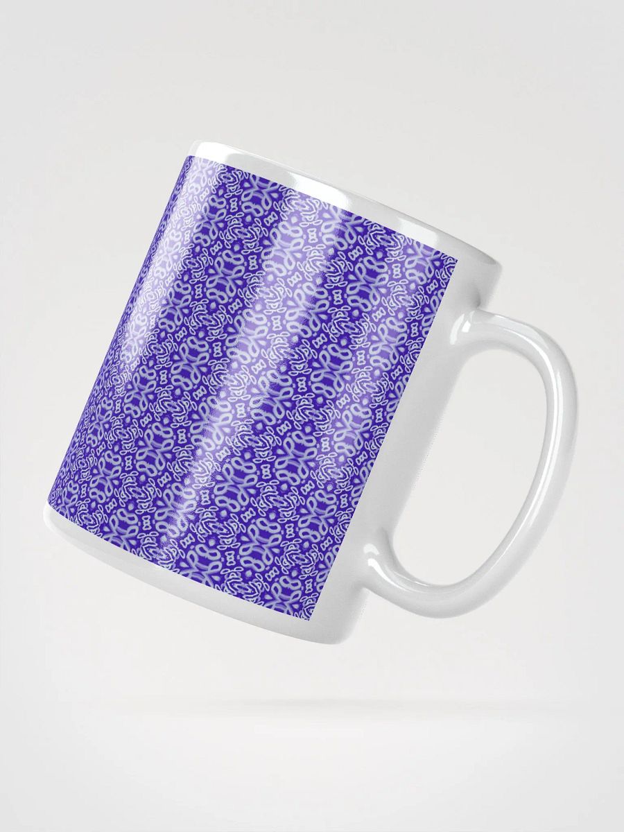 Purple & White Seamless Patterned Ceramic Mug product image (3)