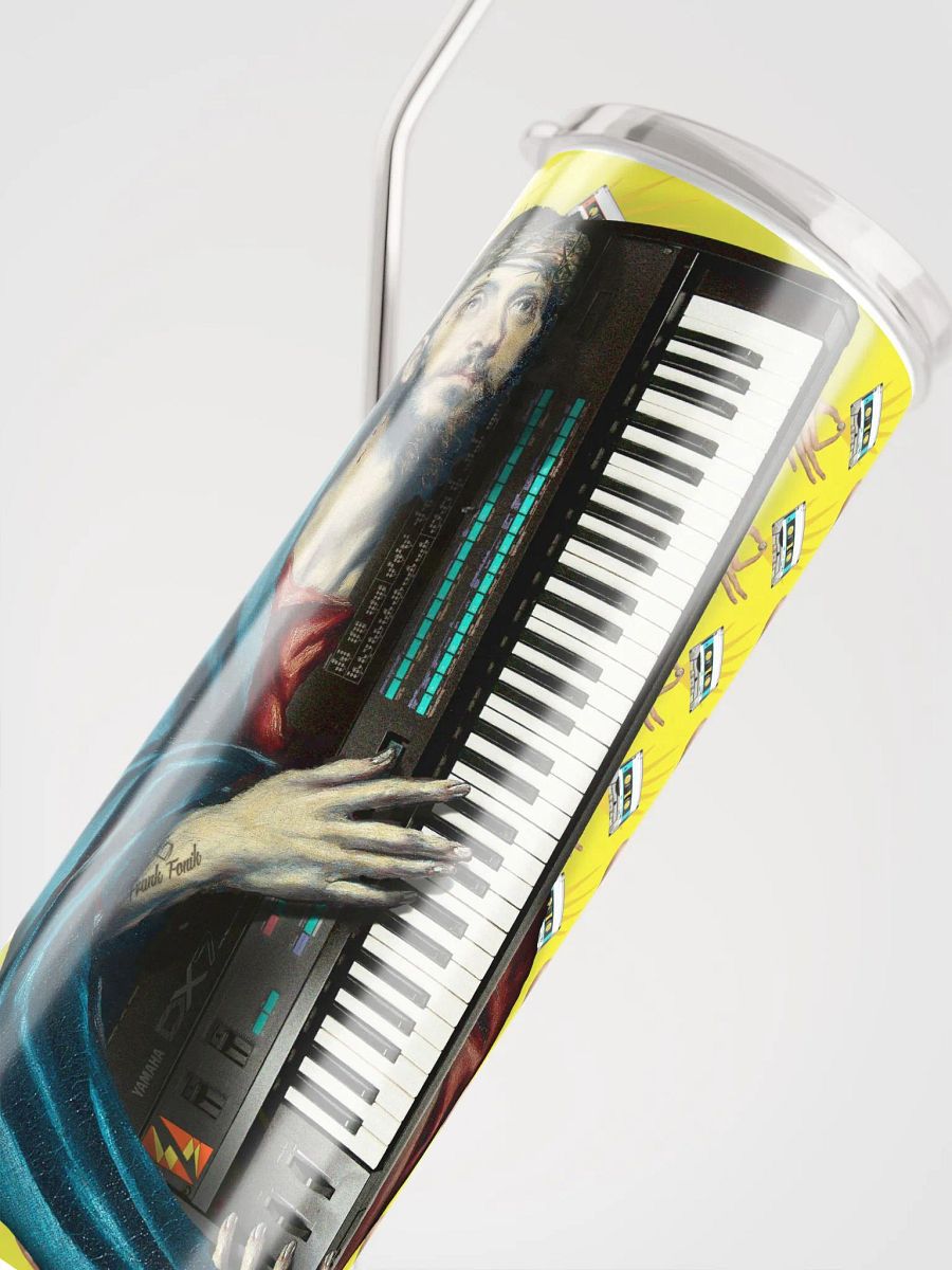 Christ Carrying the DX7 by Frank Fonik (Yamaha DX7), Stainless Steel Tumbler product image (5)