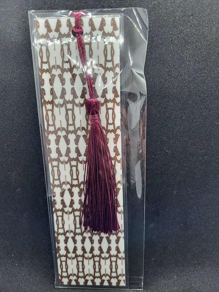 Cute Cartoon Girl Fancy Rat Pattern Laminated Bookmark with Tassel for the Rodent Loving Book Reader in Your Life product image (2)