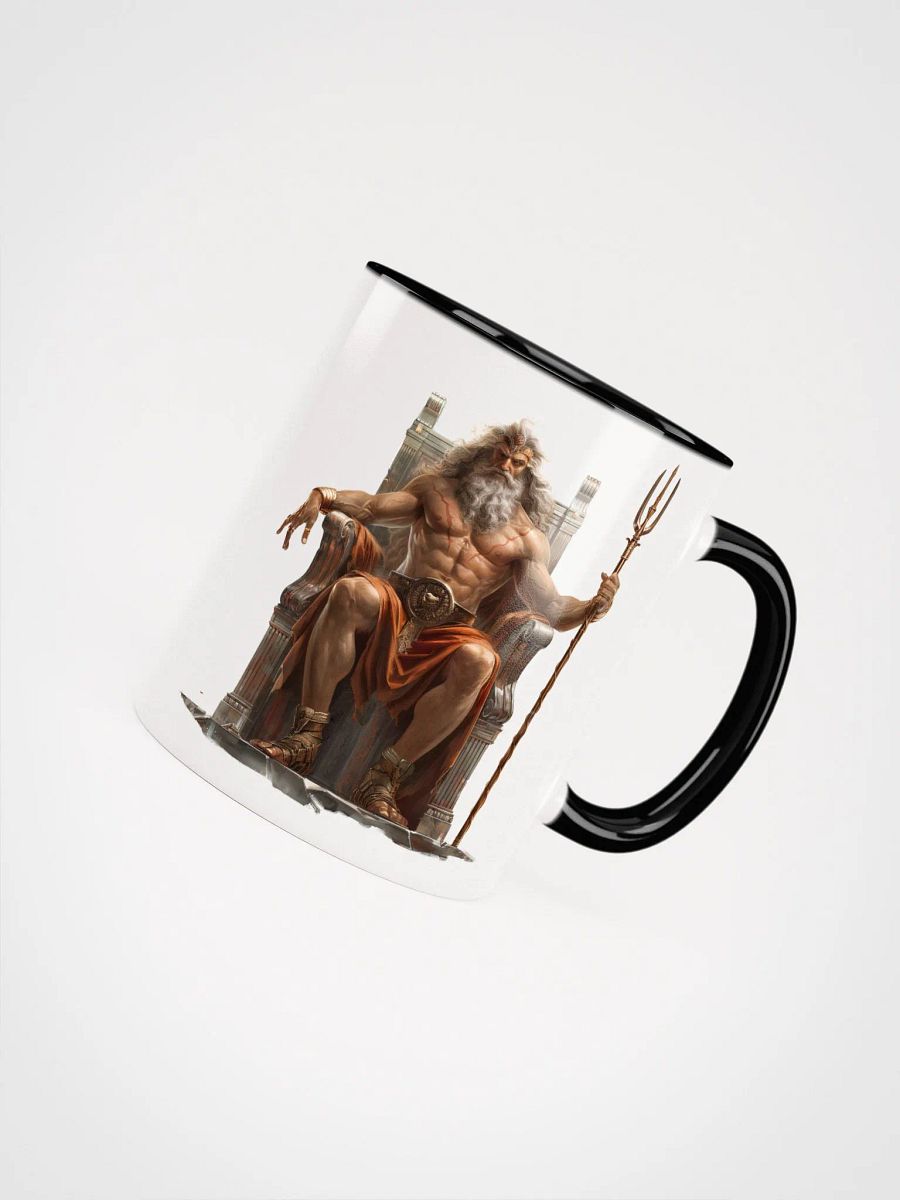 Poseidon - The God of the Oceans Ceramic Mug with Black Color Inside product image (7)