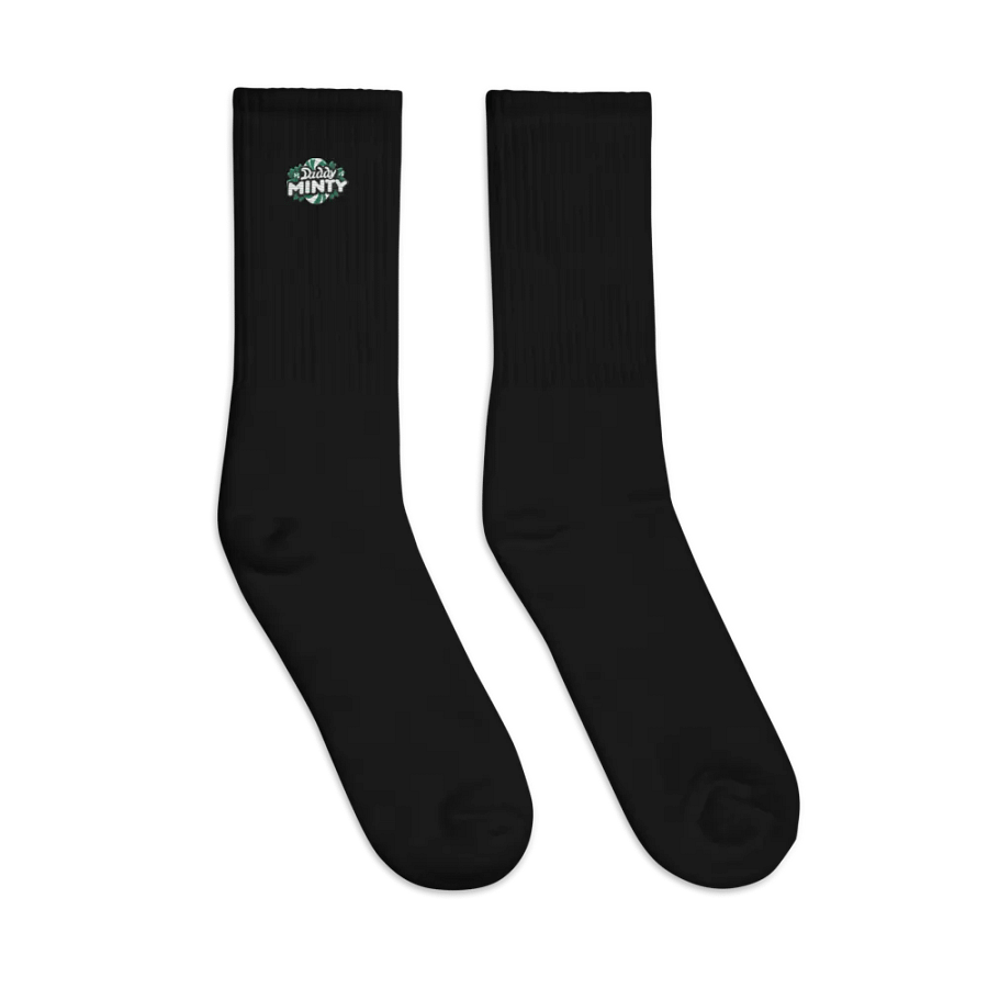 Daddy Minty Swirl Embroidered Crew Socks product image (5)