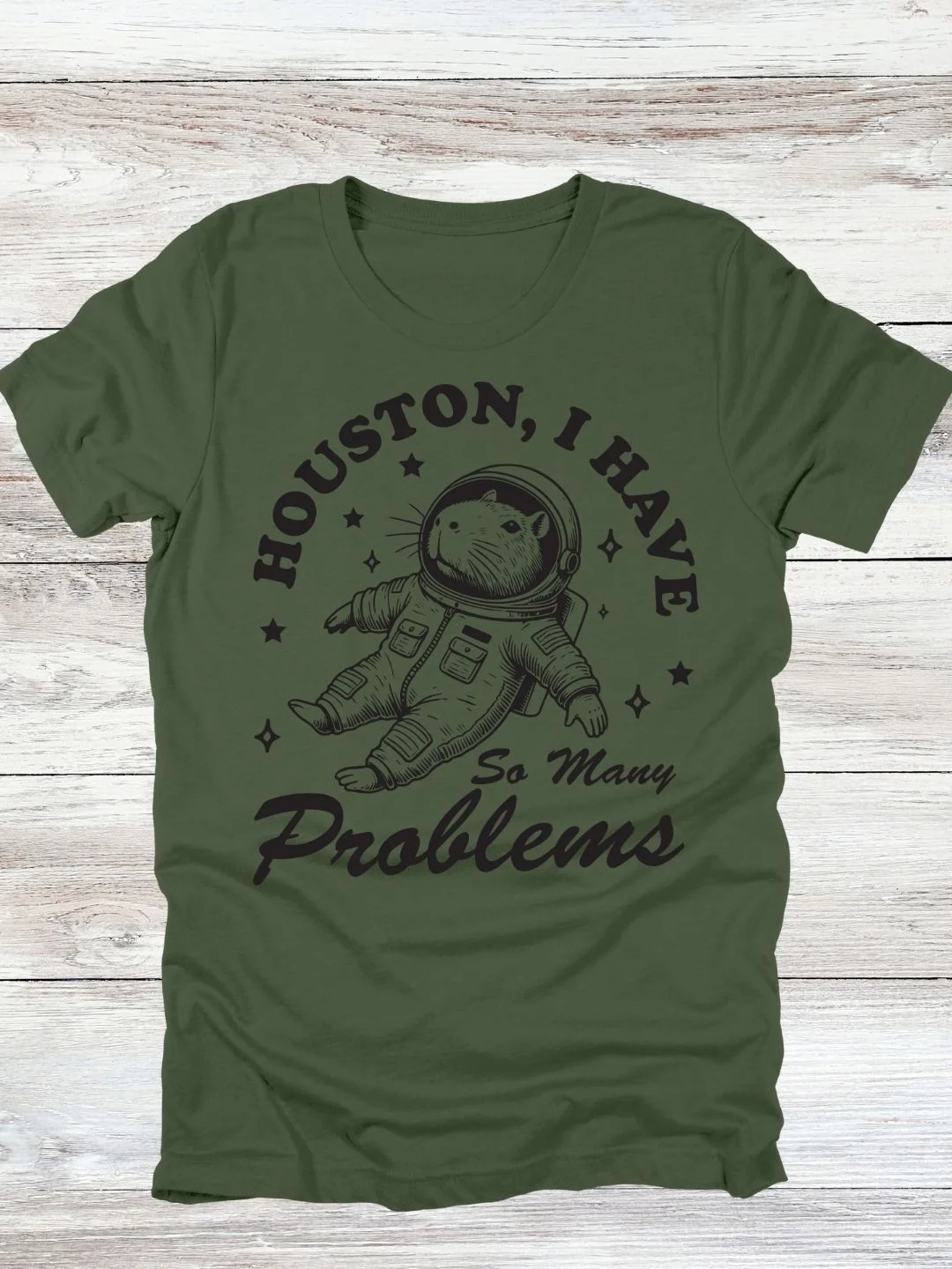 Houston, I Have So Many Problems Capybara T-Shirt product image (2)