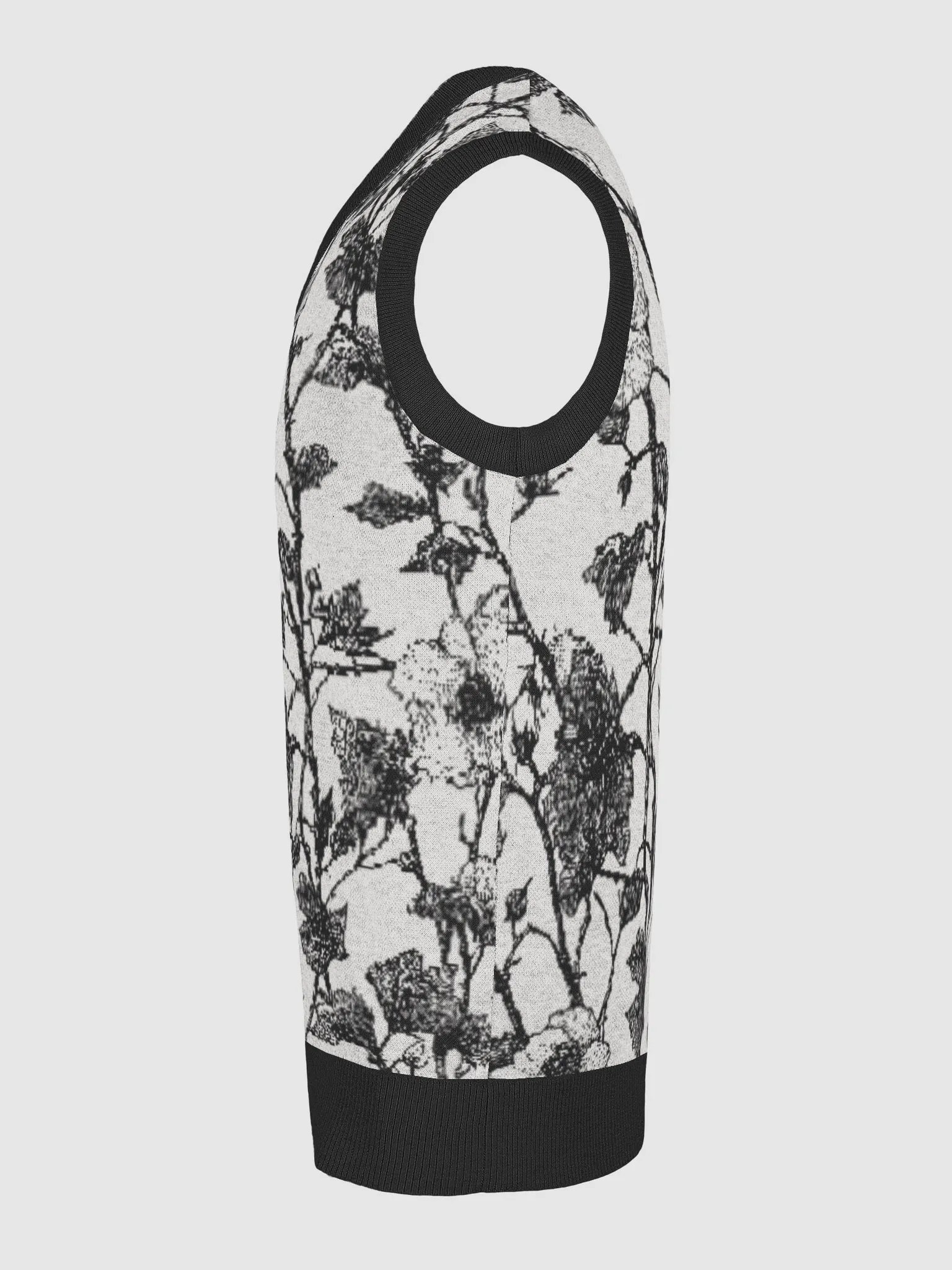 Floral Jacquard Knitted V-Neck Vest product image (4)