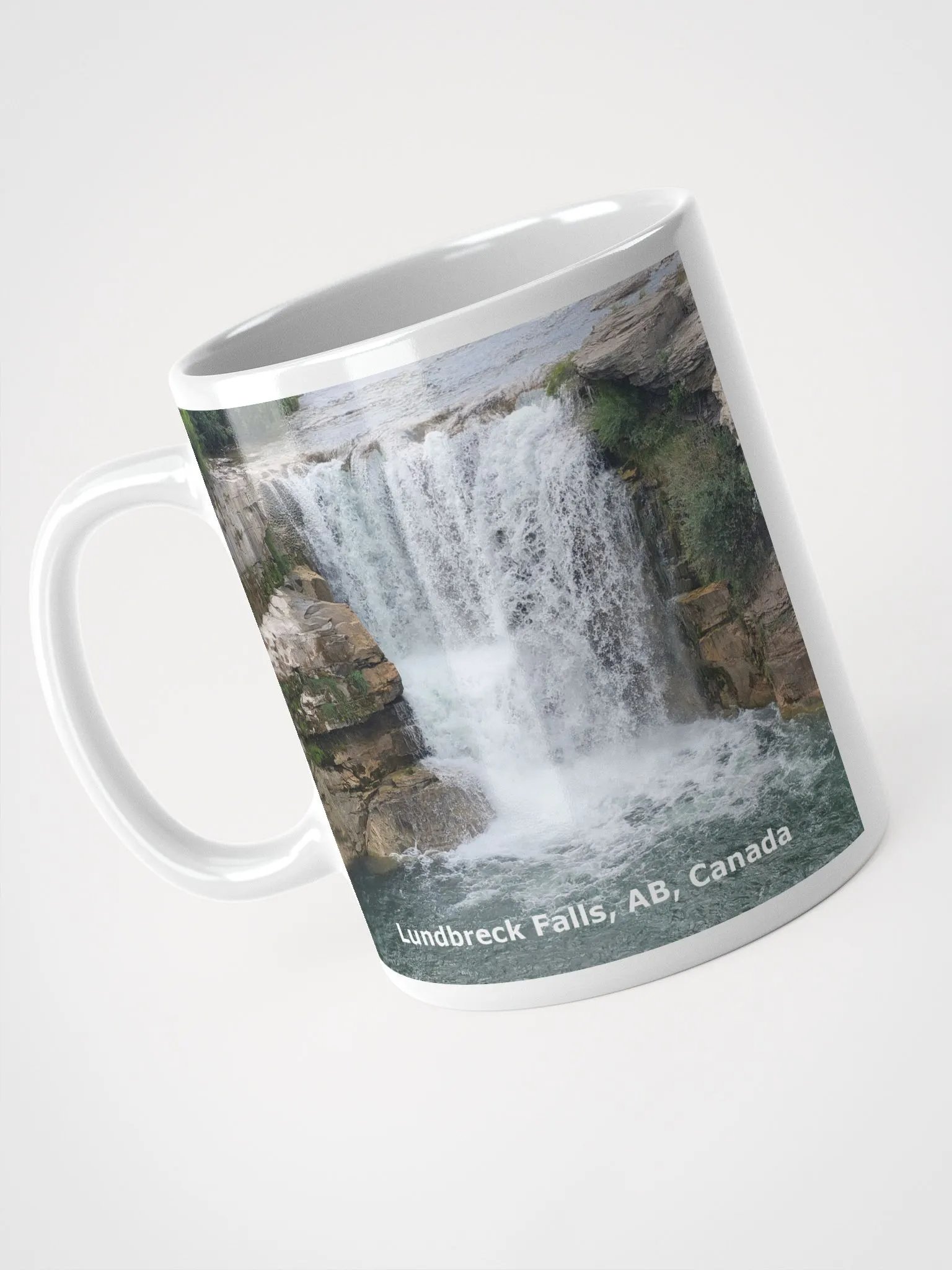 White glossy mug - Lundbreck Falls product image (6)