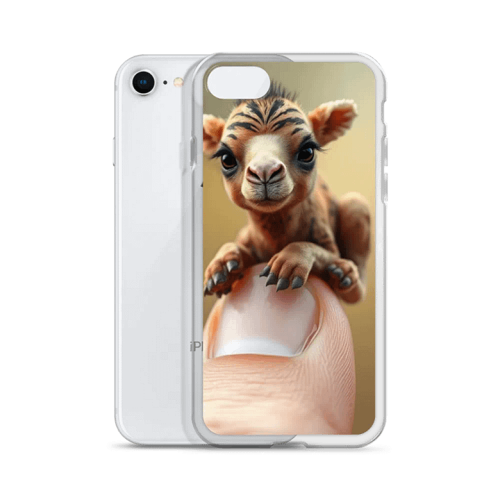 Tiny Baby Camel on a Finger Clear iPhone Case product image (51)