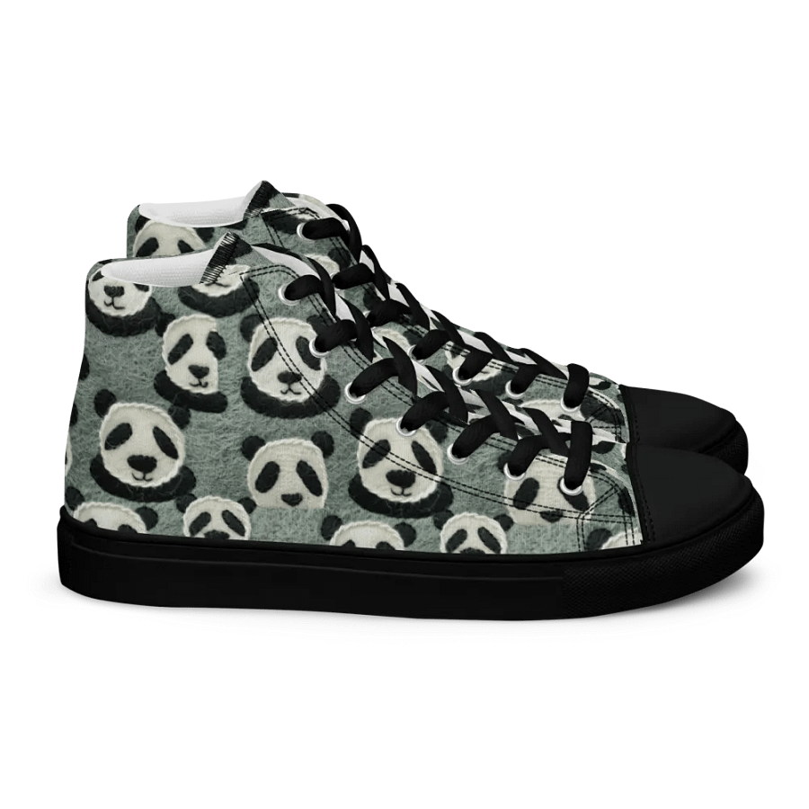Cute Sad Panda Pattern High Top Kicks product image (4)