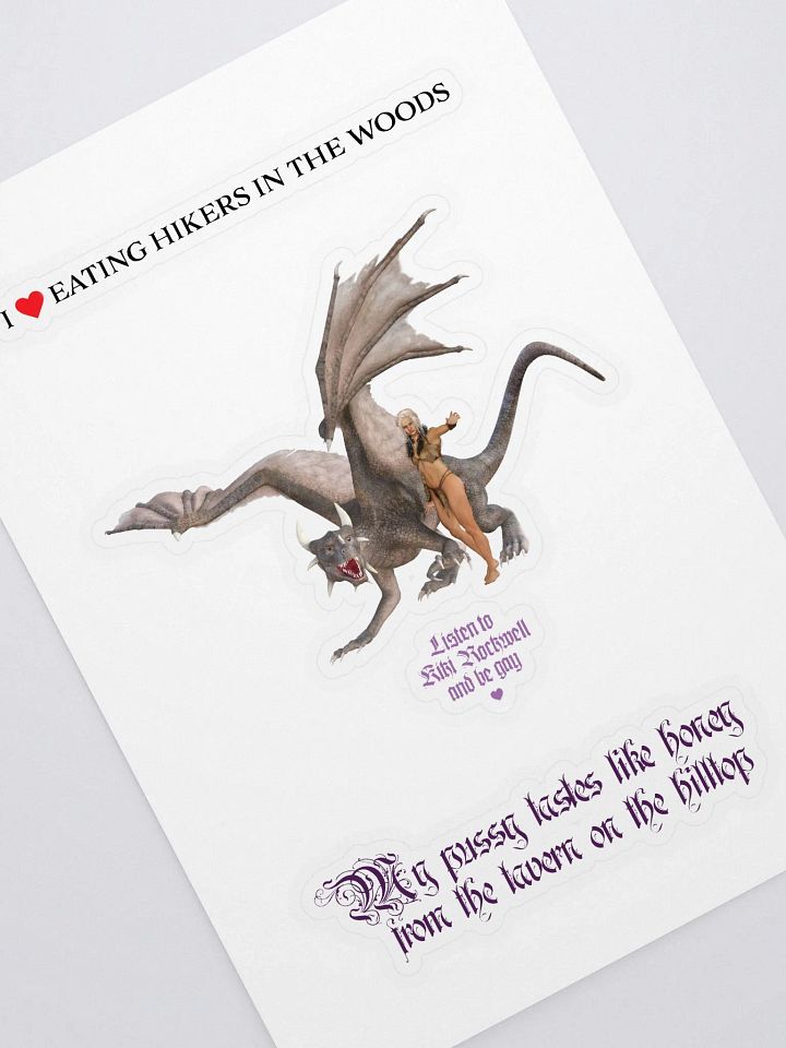 I <3 Eating Hikers + Dragon +Pussy Stickers product image (2)
