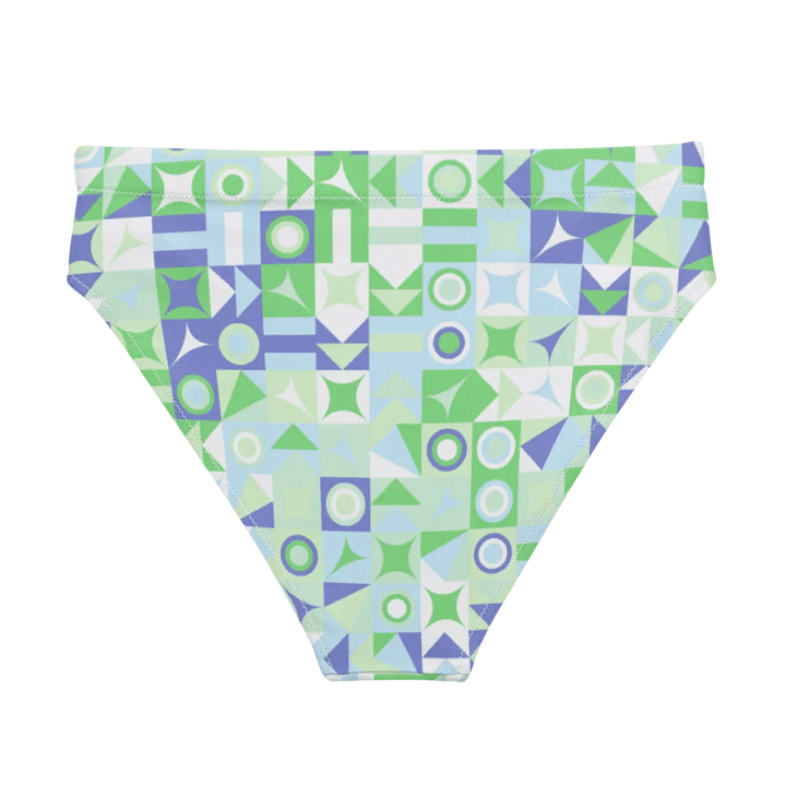 Colorful vector Pattern Design High Waisted Bikini Bottom - v13 product image (1)