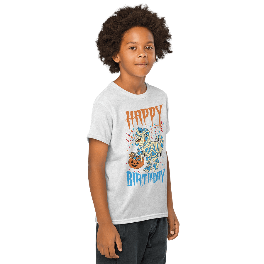 Happy Birthday (Dinosaur Mummy Halloween) T-Shirt For Kids product image (29)