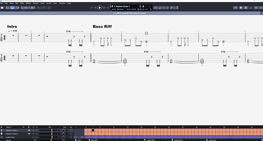 For Whom the Bell Tolls PDF TAB + Backing Track MP3 product image (3)