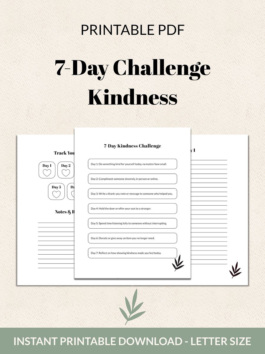 7-Day Kindness Challenge Printable product image (2)