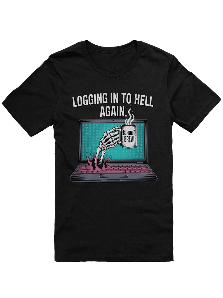 Burnout Brew Skeleton Laptop T-Shirt product image (1)