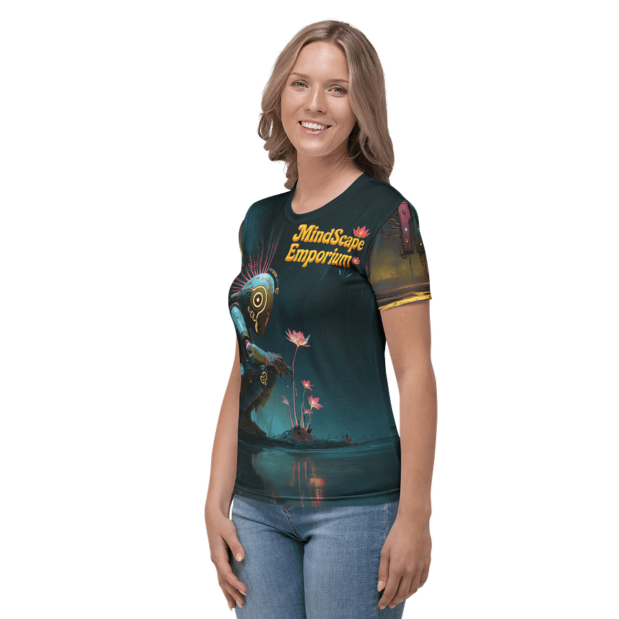 Neon Bloom – Mindscape Emporium Tech-Nature Fusion Tee product image (3)