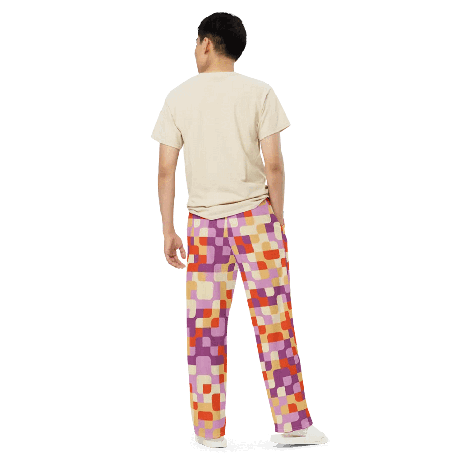 BUIII Pixelated Geometry: Autumn Breeze Wide-Leg Pants product image (5)