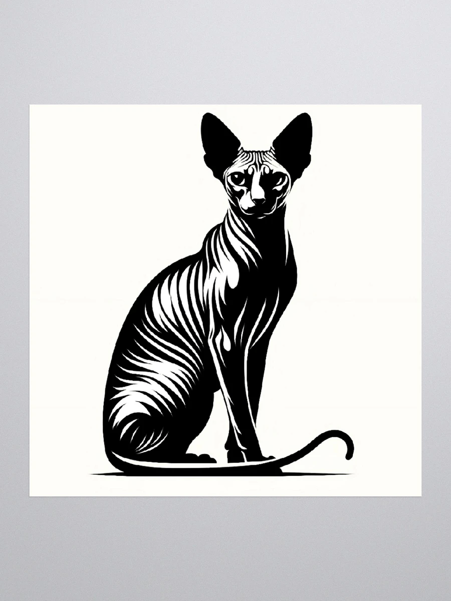 Kiss Cut Stickers: Sphynx Monochrome product image (1)