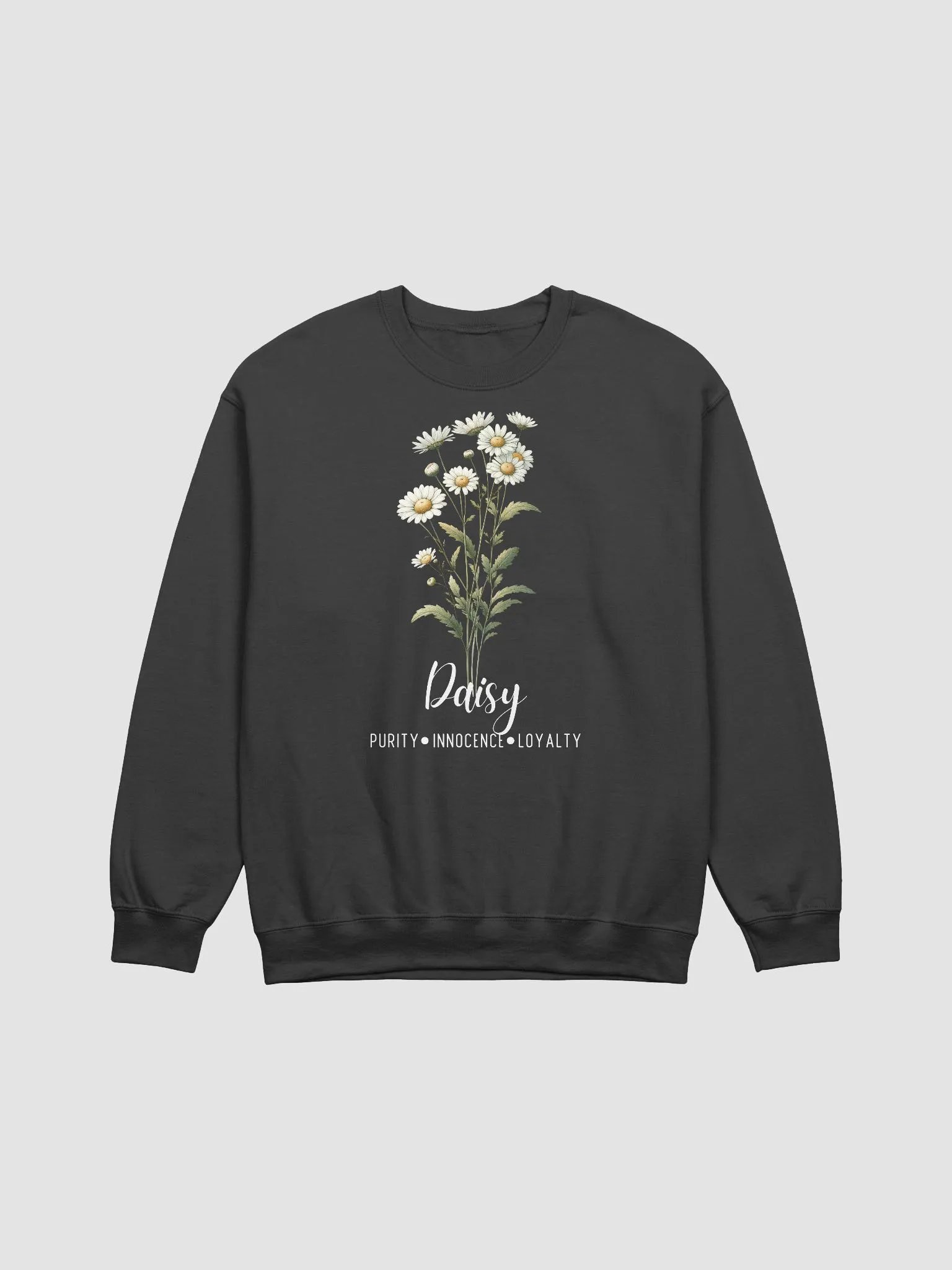 April Birth Month Inspirational Daisy Flower Sweatshirt: Purity Innocence Loyalty product image (4)