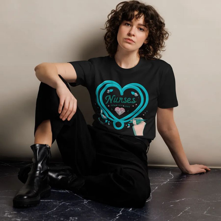 Heartfelt Nurses: Lead with Love T-Shirt product image (13)
