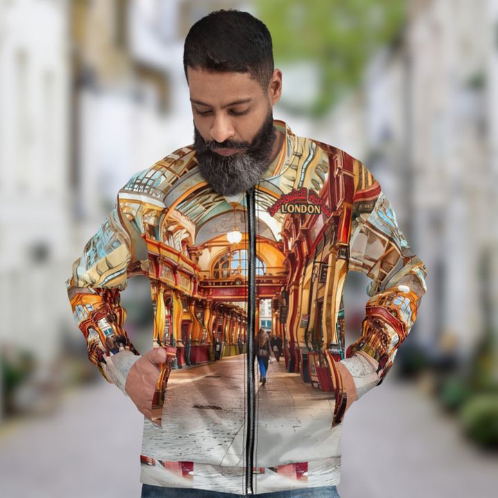 Leadenhall Market London All Over Print Bomber Jacket product image (2)