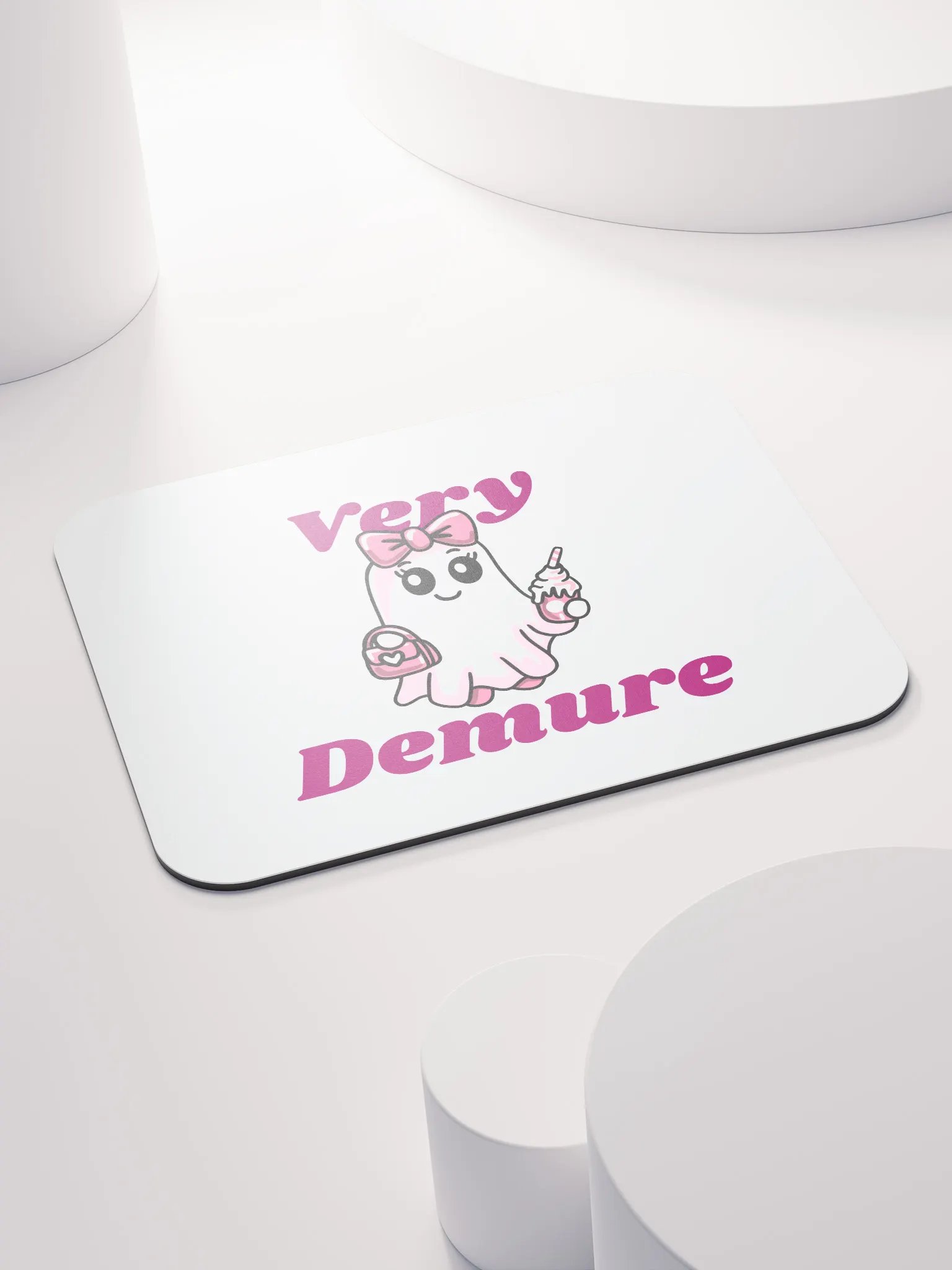 Very Demure Cute Ghost Classic Mouse Pad product image (6)