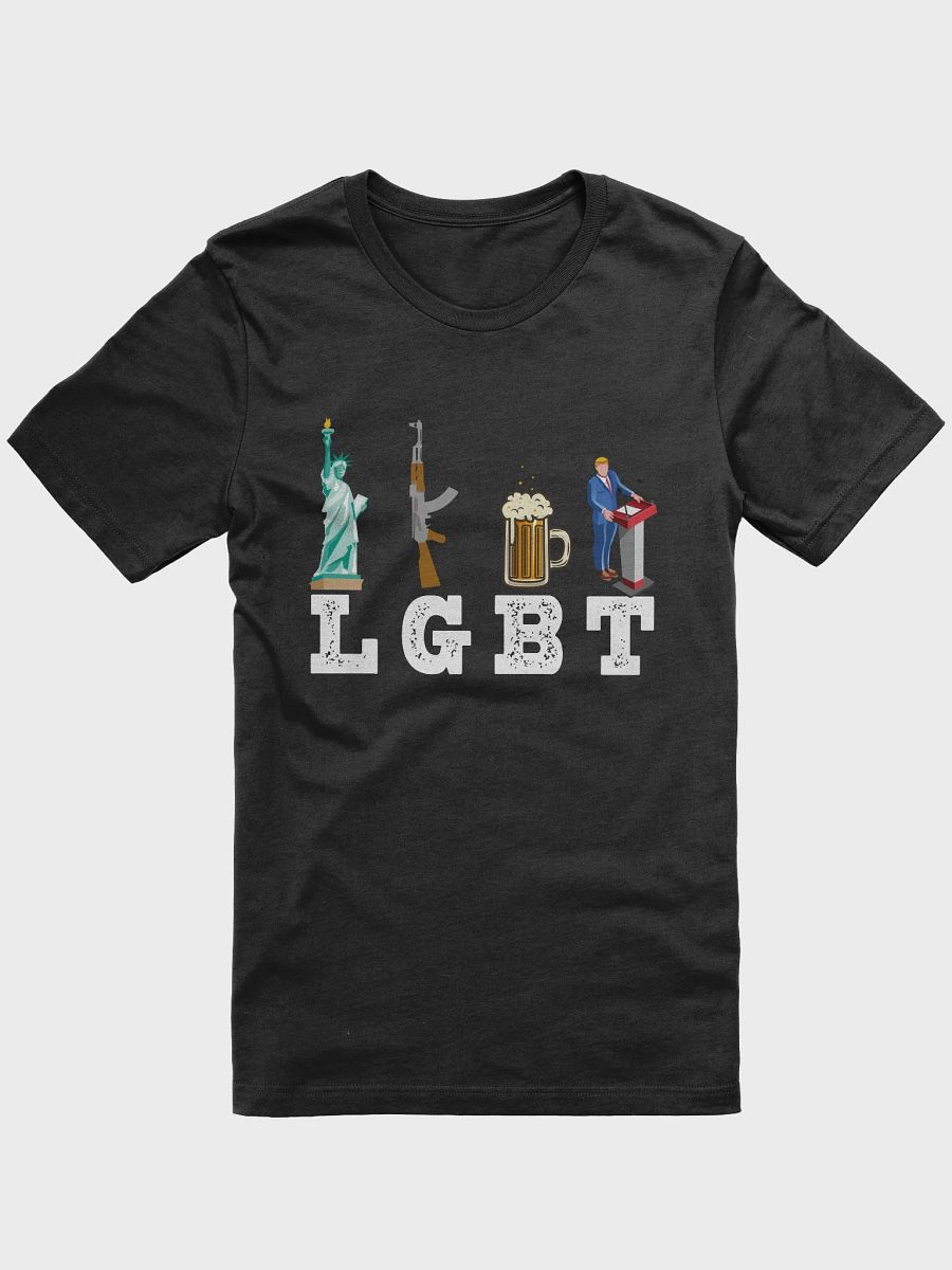 LGBT Liberty Guns Beer Trump Political Support Republican Men's T-Shirt product image (1)